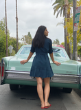 DELFINA SHIRT DRESS - PETROL